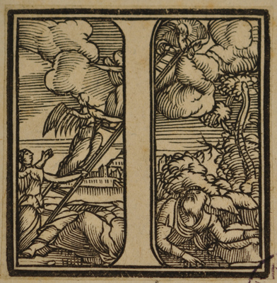 Anonimo svizzero-tedesco - I: Il sogno di Giacobbe (dalla serie Lettere istoriate)